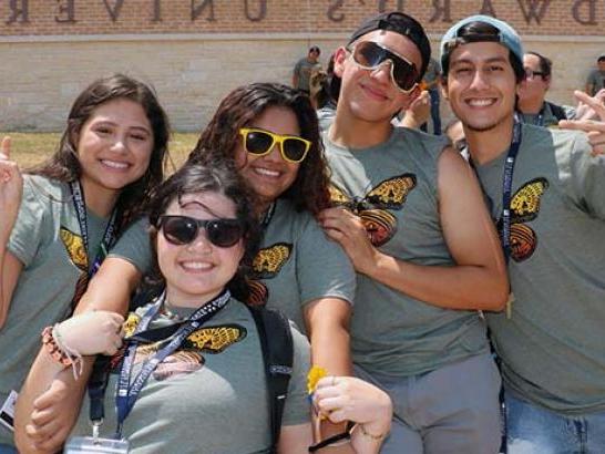 CAMP students show their Hilltopper pride at a CAMP meeting. 